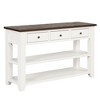 NicBex Modern Solid Pine Wood Top Console Table,Entryway Table with 3 Drawers & 2 Tiers Shelves,Foyer Tables for Entryway,Living Room,Hallway - 4 of 4