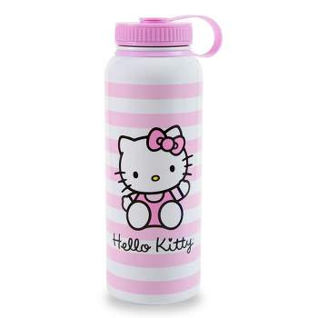 Kawaii Sanrio Hello Kitty Sippy Water Cup Thermos Mugs INS Pink Girl Heart  480ml Keep Cold Portable Sports Coffee Juice HandCups