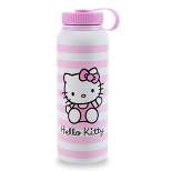 Silver Buffalo Sanrio Hello Kitty Pink Stainless Steel Water Bottle | Holds 42 Ounces