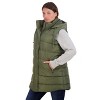 Women's Long Puffer Vest with Hood - S.E.B. By SEBBY - 2 of 4