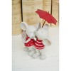 C&F Home Rain or Shine Cute Decorative Valentine's Day Mice w/ Umbrella & Bouquet of Flowers Figurine - 4 of 4