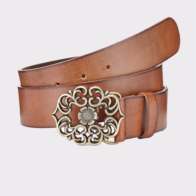 Women's Ornate Leather Belt - LASCANA