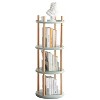 Faye Solid Wood Bookcase, Adjustable Storage Shelf, 360° Rotating Bookshelf, Indoor Furniture for Living Room, Bedroom - The Pop Home - 3 of 4