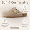 CUSHIONAIRE Hana Womens Clogs | Comfortable Vegan Suede Clogs for Women | Slip On Potato Shoes with Cork Footbed & Arch Support | Memory Foam - 4 of 4