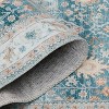 Acekool 2x6 Vintage Floral Runner Rug - Washable Low Pile Non-Slip Carpet for Hallway, Bedroom & Kitchen - 3 of 4