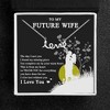 Wife Greeting Card Gift Sterling Silver Love Necklace Women Ginger Lyne Collection - 4 of 4