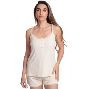 Just Love Womens Solid Ribbed Pajama Short Set - PJ Sets for Women - 1 of 4