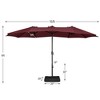 Yaheetech 15ft Twin Patio Parasol Outdoor Umbrella Market with Crank - 3 of 4