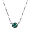 Pavilion Gift Company - Liza Birthstone May Emerald - 17"-18.5" Necklace with 0.25" Crystal Pendant made from Austrian Crystals - Necklaces - 4 of 4