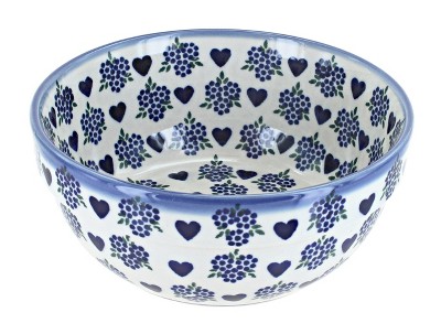 Blue Rose Polish Pottery A87 Andy Cereal/Soup Bowl