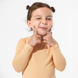 Bellabu Bear Peach Fuzz Bamboo Kids Pajamas - 1 of 4