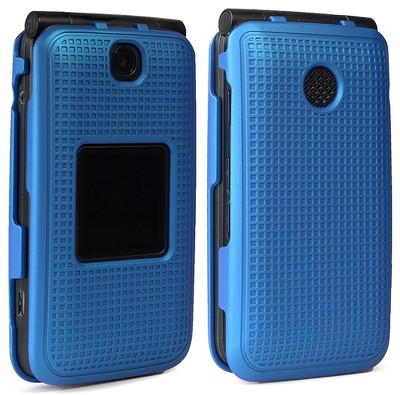 Nakedcellphone Case for Alcatel Go Flip V Flip Phone (2019) - Hard Shell Cover with Grid Texture