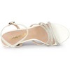 Allegra K Women's Ankle Strap Open Toe Rhinestone Kitten Heel Sandals - 4 of 4