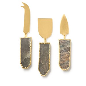 Brittany Agate Cheese Knives, Set of 3 - 1 of 4