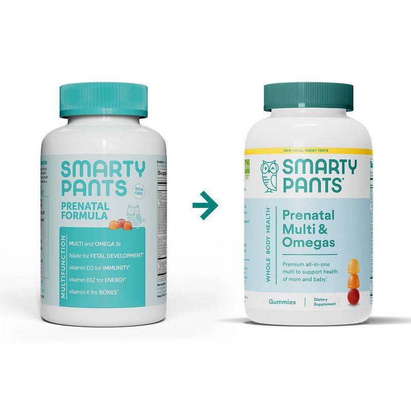  SmartyPants Prenatal Multi & Omega-3 Fish Oil Gummy Vitamins with DHA & Folate, 3 of 17