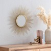 Brewster Opal Gold Starburst Metal Wall Mirror: 20" Round, Iron Frame, No Assembly Required - 2 of 4