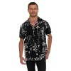 Super Triple Goose Men’s Printed Rayon Camp Collar Shirt - Soft Feel, Moisture-Wicking, Easy Care - 3 of 4