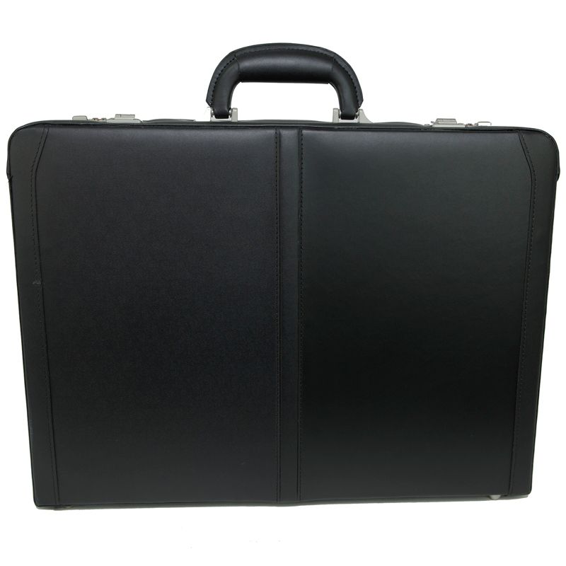 Alpine Swiss Mens Expandable Leather Attache Briefcase Dual Combination Locks, 3 of 13