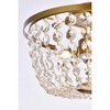 Elegant Lighting Cora 3 - Light Flush Mount in  Brass - 3 of 4