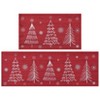 Christmas Red Kitchen Mat Sets of 2 Washable Runner Rug,17x29In+17x47In,Non Slip Non Shedding Kitchen Rug Decorative Runner Mats - 2 of 4