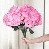 REGALWOVEN Silk Decorative Artificial Hydrangea Flowers 17.7" 6 Pcs - 3 of 4