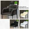 LeisureMod Axis Modern Bar Stool – Upholstered Bar Height Chairs with Footrest and Stainless Steel Base for Kitchen Island, Pub, or Home Bar Set of 2 - 4 of 4