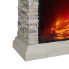Festivo 32" Faux Stone Freestanding Electric Fireplace Light Gray - 4 of 4