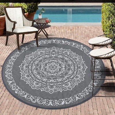Reversible Outdoor Rug - Stain-Resistant, Easy-Clean Camping Mat for Porch, Deck, Beach & Garden