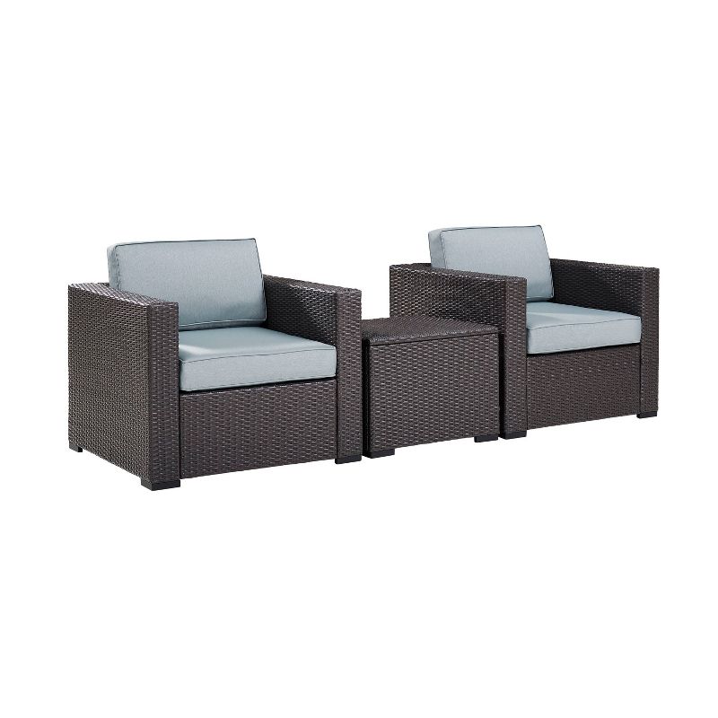 Biscayne 3pc Outdoor Wicker Seating Set - Mist - Crosley, 4 of 11