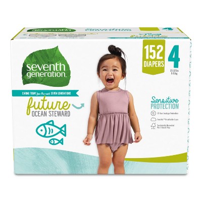 Image of Seventh Generation Sensitive Protection Diapers XXL Pack  - 152ct