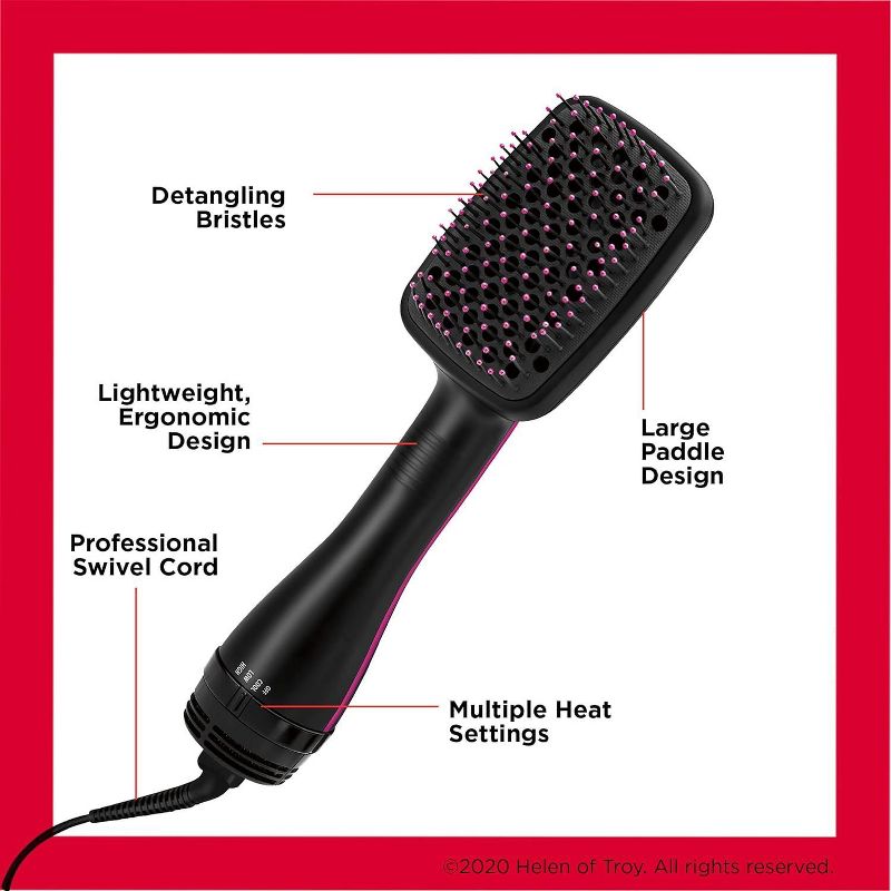 REVLON One-Step Hair Dryer and Styler | Detangle, Dry, and Smooth Hair, Appliance Tool (Black), 4 of 8