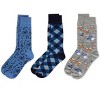 MeMoi Men's 3 Pair Pack Novelty Hobbies Crew Socks - 3 of 4