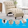 Mjkone Button-Tufted Chaise Lounge Chair, Sofa Chaise Chair Indoor - 3 of 4