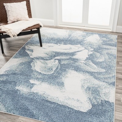 Petalo Abstract Two-Tone Modern Area Rug - JONATHAN Y