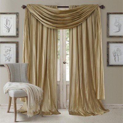 Elrene Athena Faux Silk Window Curtain and Scarf Set - Elrene Home Fashions