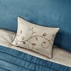 Sapphtopaz 7 Piece Bedding Comforter Sets Farmhouse Style Piecing Pleating and Flowers Embroidery Design Reversible Quilt Set - 3 of 4
