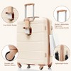LOVMOR Front Opening 20-Inch Carry-On Luggage with Expandable Travel Bag Set, ABS Hard Shell Two-piece suitcase set with USB Port , Cup Holder - 2 of 4