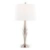 LumiSource (Set of 2) Sawyer 30" Contemporary Table Lamps Brushed Nickel and White Linen - 3 of 4