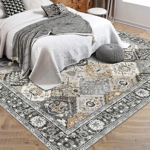 Nasitip Modern Area Rug,Machine Washable Rug Carpet, Stain Resistant Non-Slip Ultra-Thin Print Rug - 1 of 4