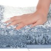 Unique Bargains Non-Slip Absorbent Soft Plush Shaggy Bath Mats 2 Pcs - 3 of 4