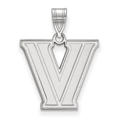 Black Bow Jewelry 14k White Gold Villanova Wildcats NCAA Medium Pendant