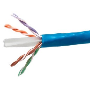 Monoprice Cat6 CMP Bulk Cable - 1000 Feet - Blue | UTP, UL, Solid, 23AWG, 550Mhz, Pure Bare Copper Wire, Plenum, Reelex II - 1 of 1