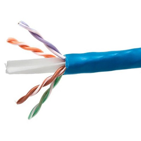 Monoprice Cat6 CMP Bulk Cable - 1000 Feet - Blue | UTP, UL, Solid, 23AWG, 550Mhz, Pure Bare Copper Wire, Plenum, Reelex II - image 1 of 1