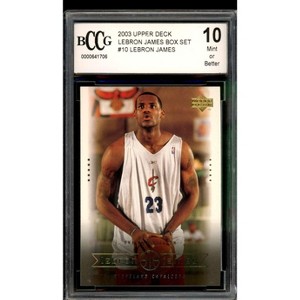 Lebron James Rookie Card 2003 Upper Deck Box Set #10 BGS BCCG 10 - 1 of 2