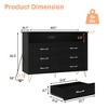 ODK Modern 6-Drawer Wide Dresser with Large Capacity Storage Cabinet for Bedroom, Living Room | Stylish Wooden Chest, Multi-Functional TV Stand - 3 of 4