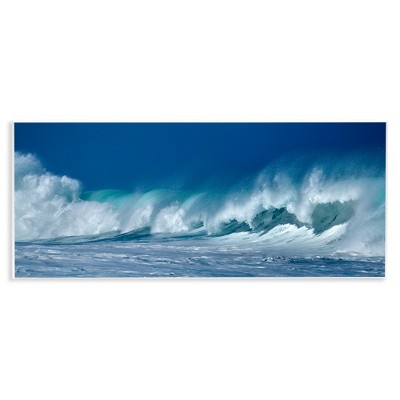 Stupell Industries Panoramic Tsunami Wave Splashing, 17" x 7"