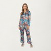 Anna-Kaci Lounge Women's 2-Piece Set Long Sleeve Button Front Top and Relaxed Fit Pants Pajama Set with Playful Dog Print - 3 of 4