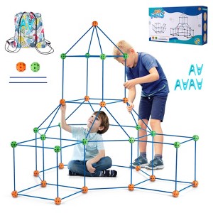 VEVOR Fort Building Kit for Kids, 120PCS STEM Building Toys, Educational Gift for 4 5 6 7 8+ Year Old Boys & Girls - 1 of 4