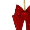 Northlight 26" LED Lighted Red Tinsel Bow Christmas Decoration - 4 of 4