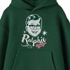 A Christmas Story Ralphie Portrait Long Sleeve Forest Green Youth Hooded Sweatshirt - 2 of 2